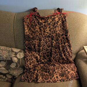 Miss Selfridge Leopard Print Dress Large
